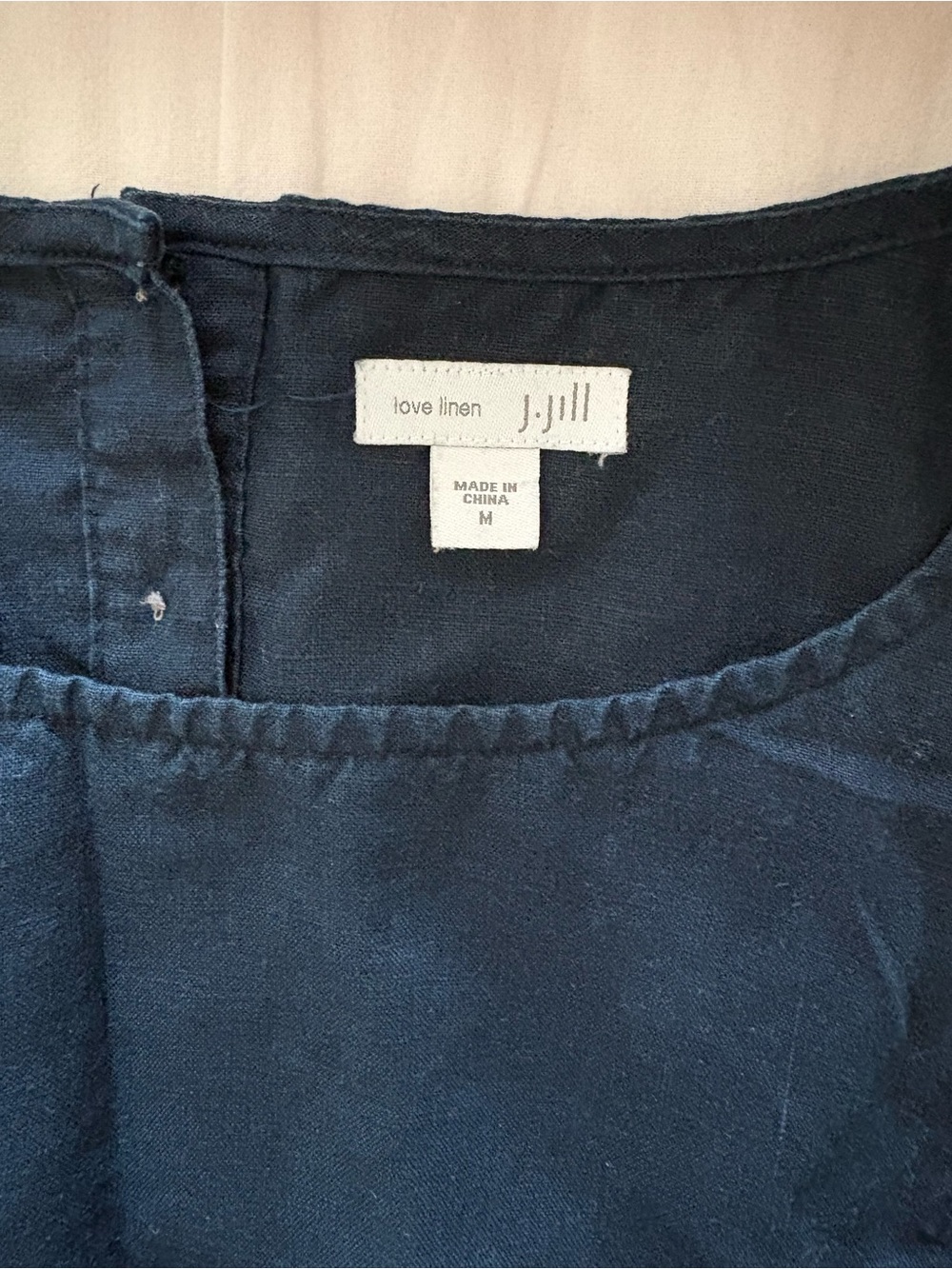 J. Jill linen shift dress in navy blue size M - Picture 3 of 5